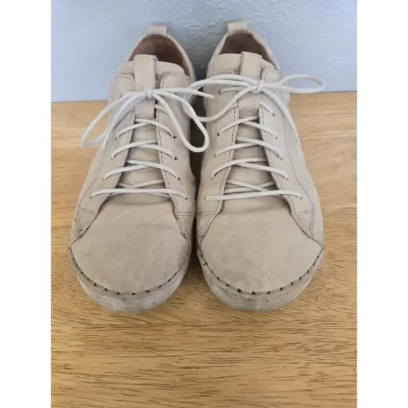Josef Seibel Fergey 56 Women's Size 41 (10-10.5 US) Cream Soft Leather Sneaker - Picture 2 of 8